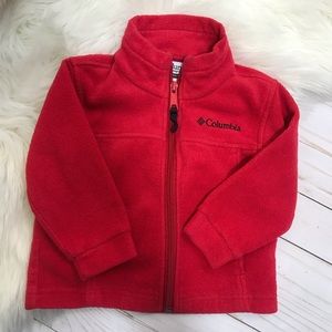 Columbia Red Zip Up Fleece Jacket